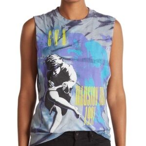 Alice and Olivia Guns N’ Roses tie dye Muscle Tank